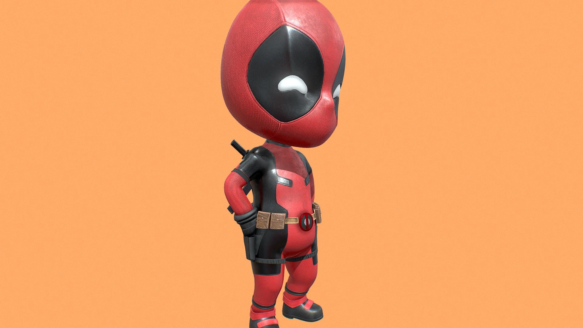 Dancing Chibi Deadpool 3d model