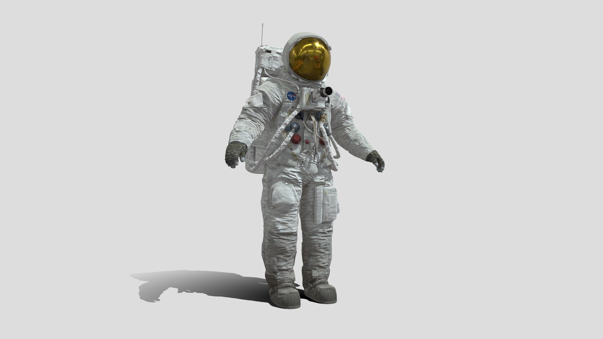 Apollo 11 A7L Spacesuit Rigged 3d model