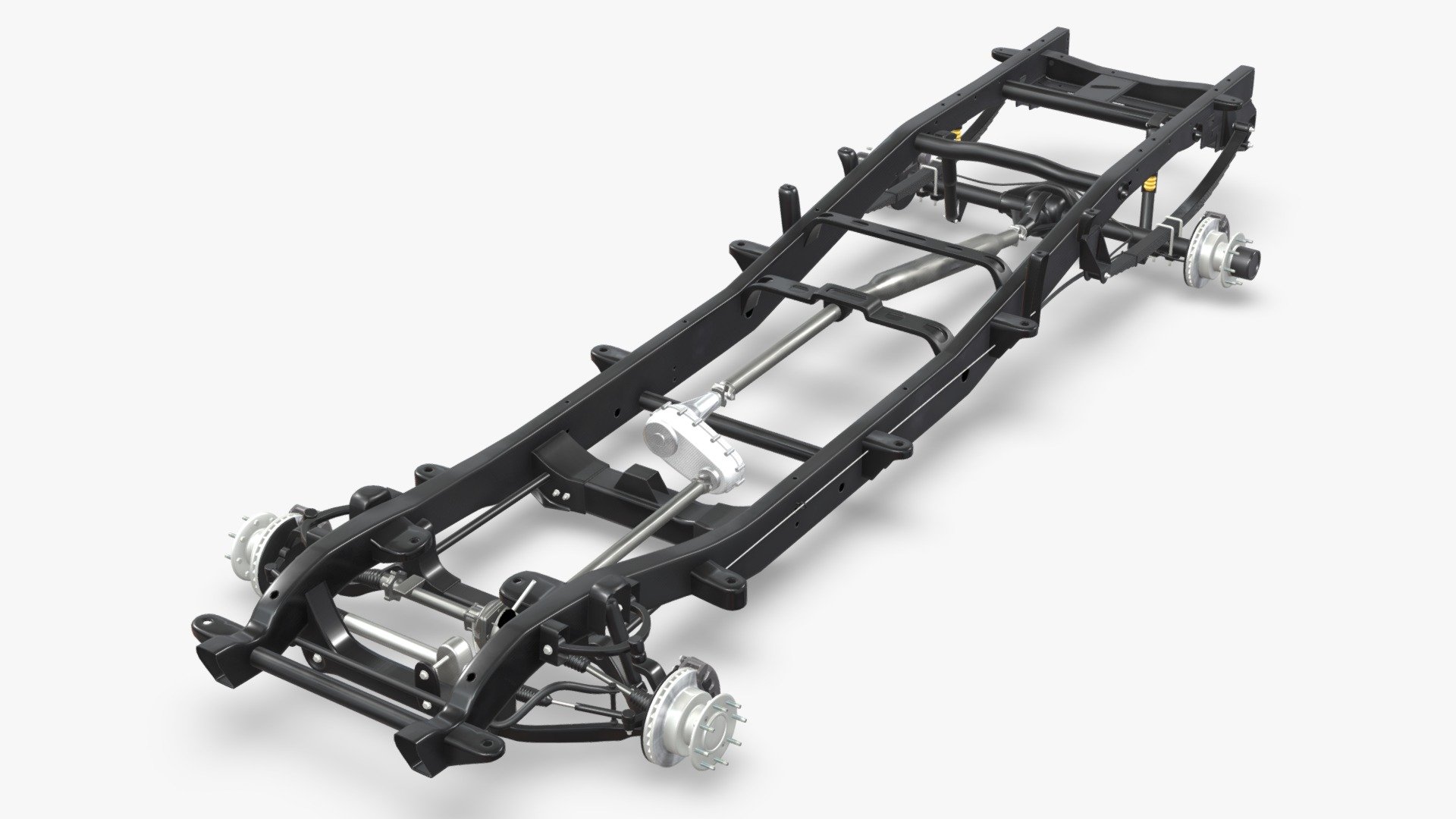 DUALLY PICKUP TRUCK CHASSIS 4WD IFS 3d model