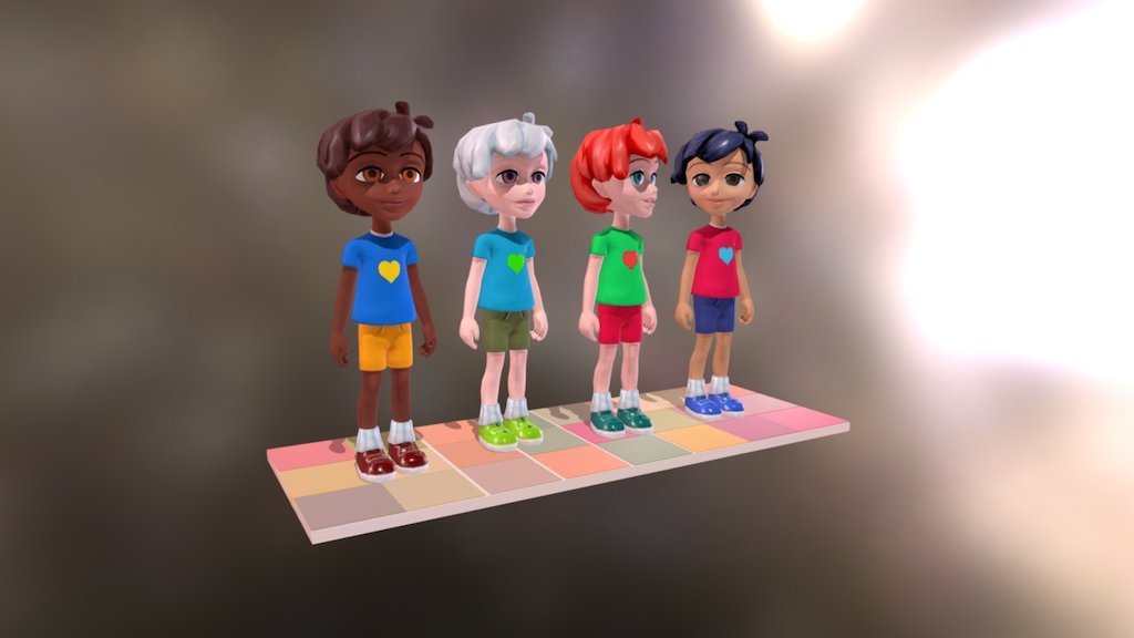 Kids (avatars) 3d model