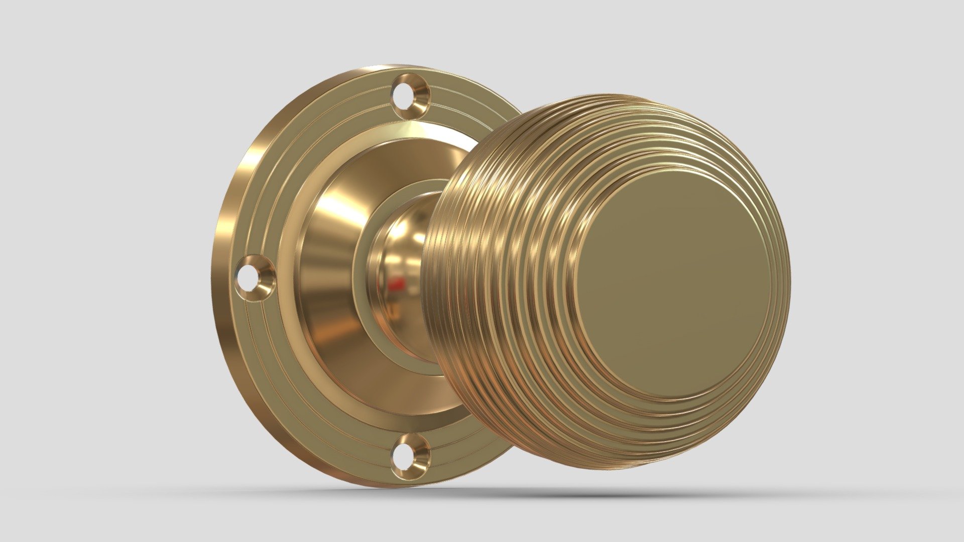 Reeded Mortice Door Knob 3d model