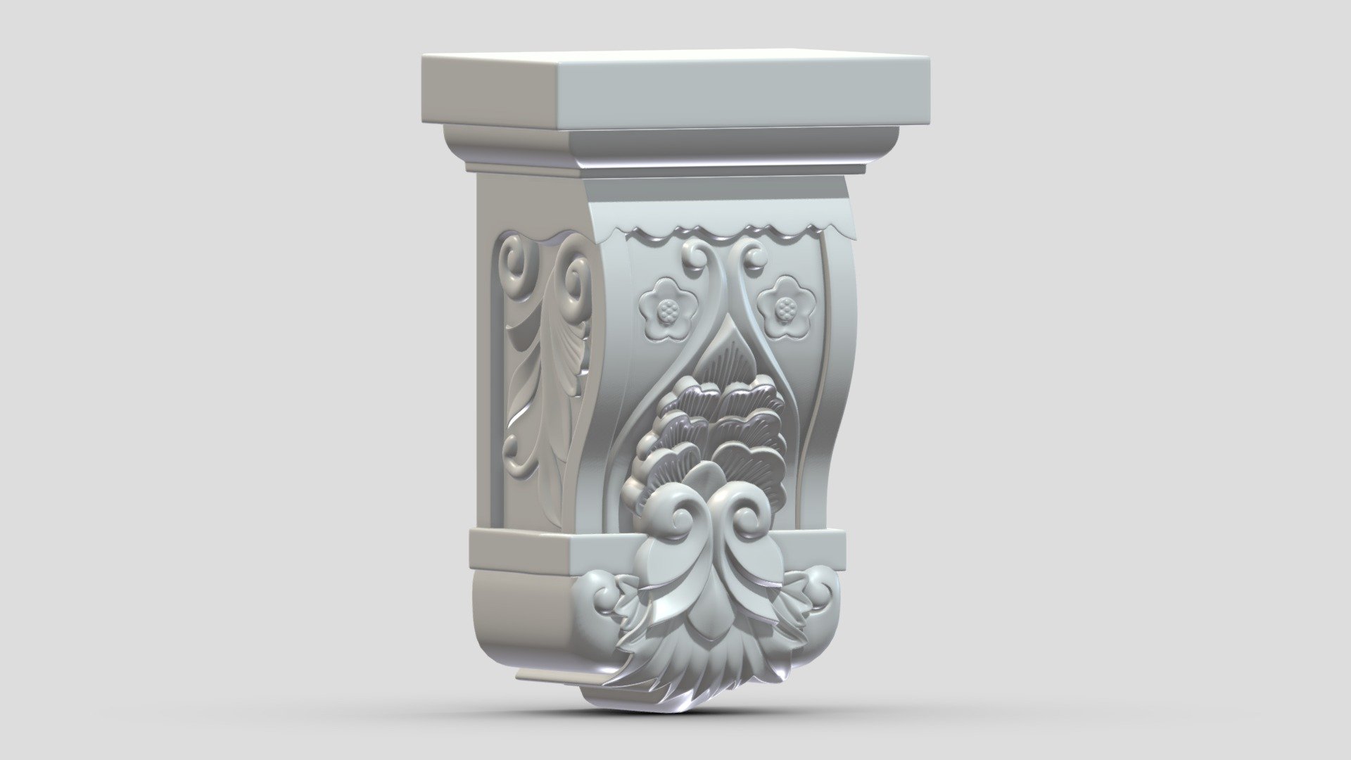 Scroll Corbel 14 3d model