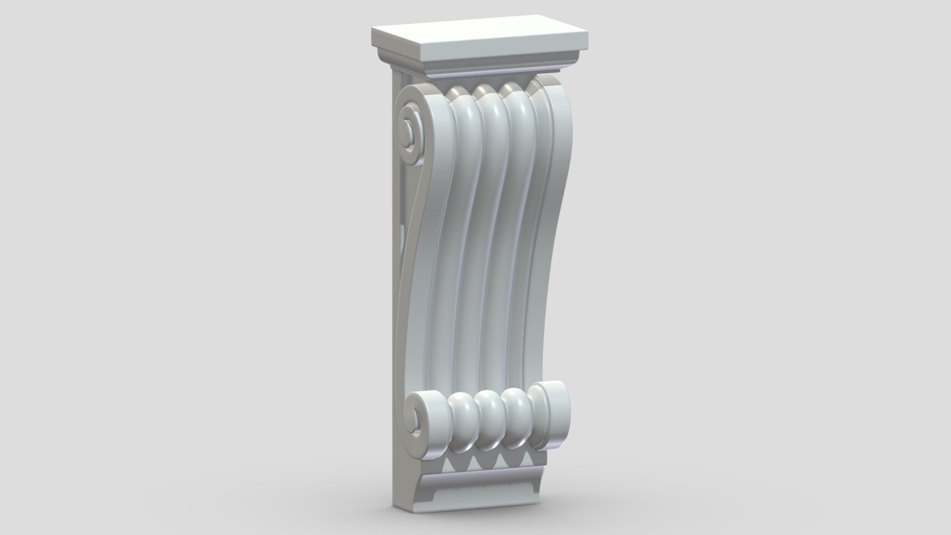 Scroll Corbel 52 3d model