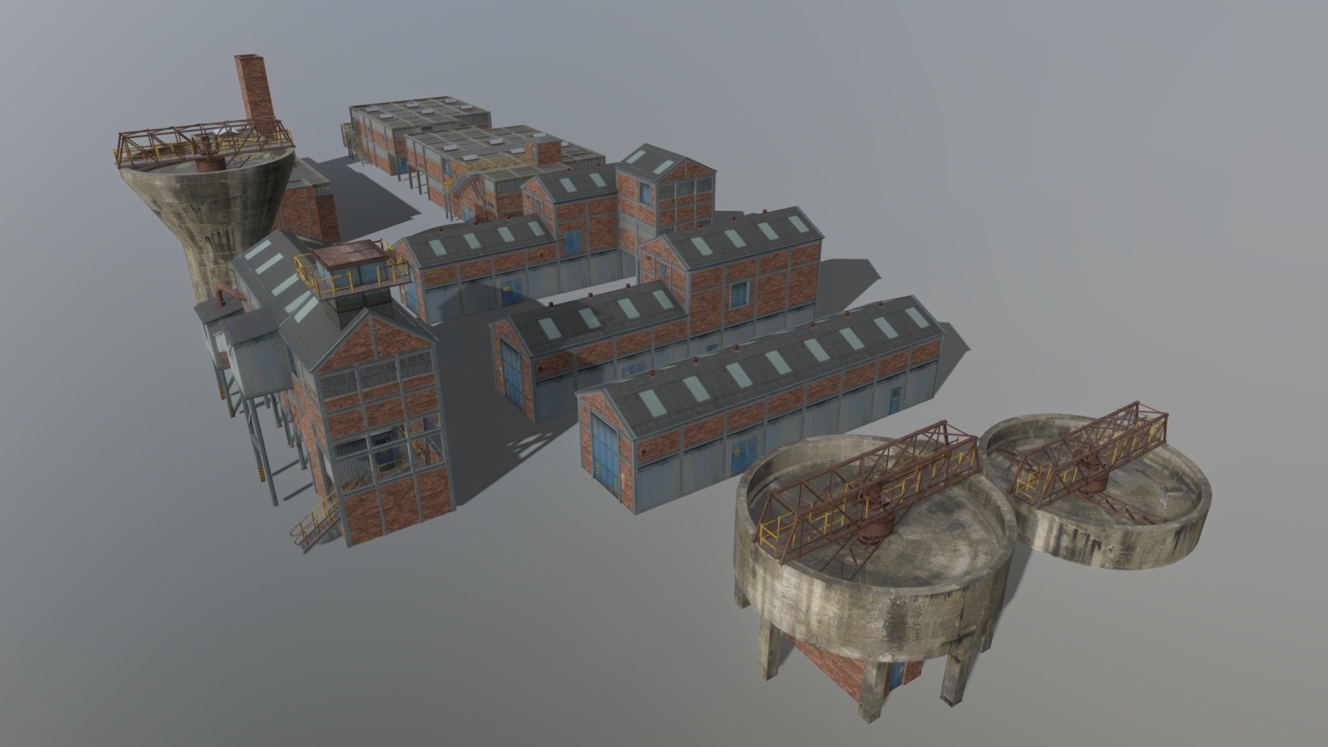 Colliery Processing Buildings 3d model