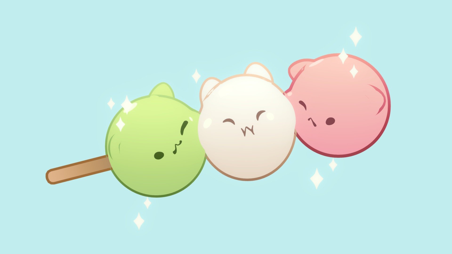 cute dango 3d model