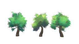 Anime Trees Highpoly