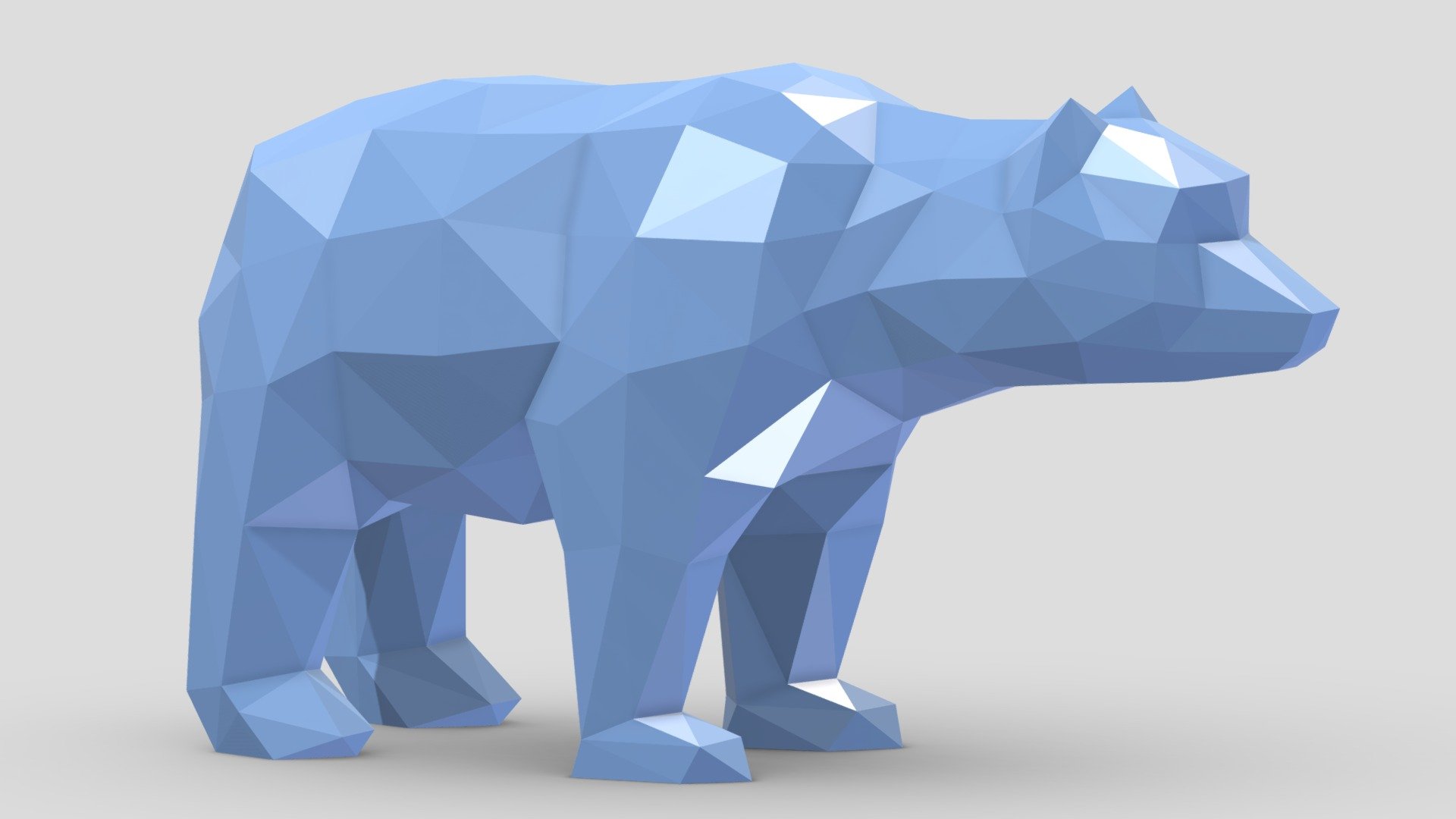 Low Poly Bear 3d model