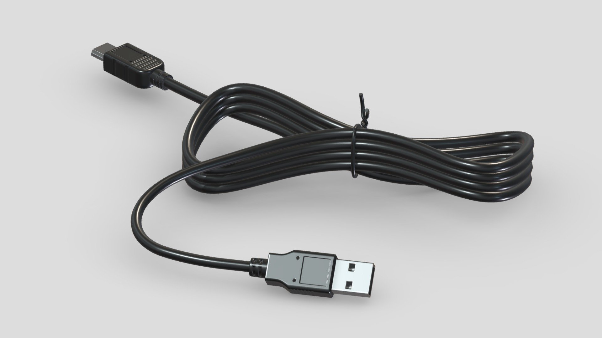 Micro USB To USB Cable 3d model