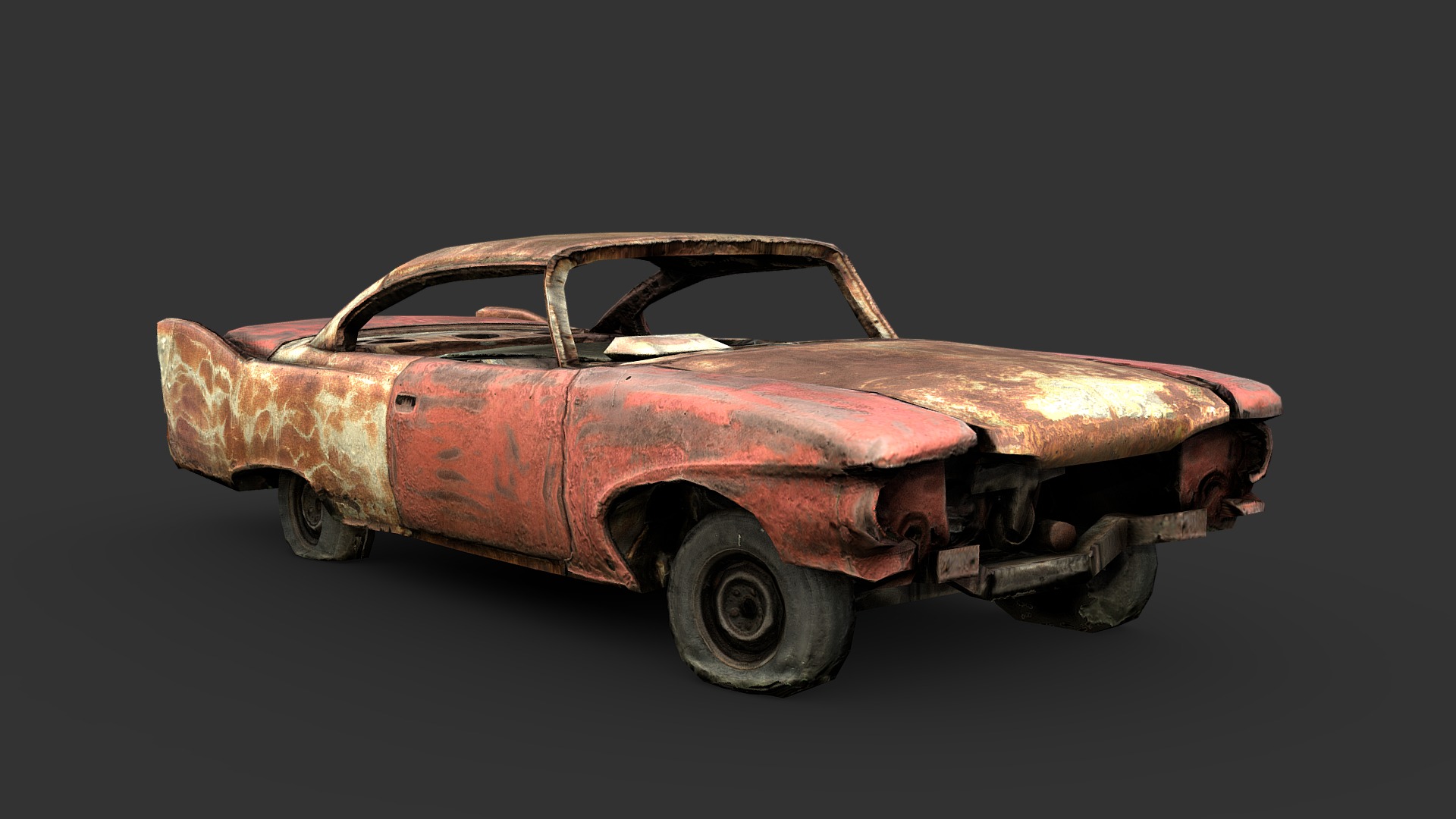 Car Wreck B 3d model