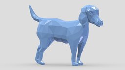 Low Poly Beagle Dog