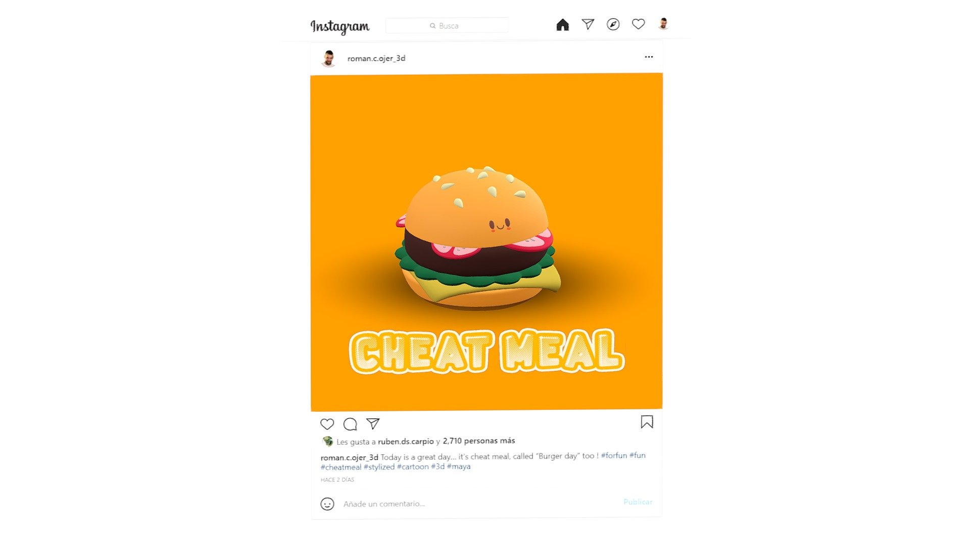 Cheat meal 3d model