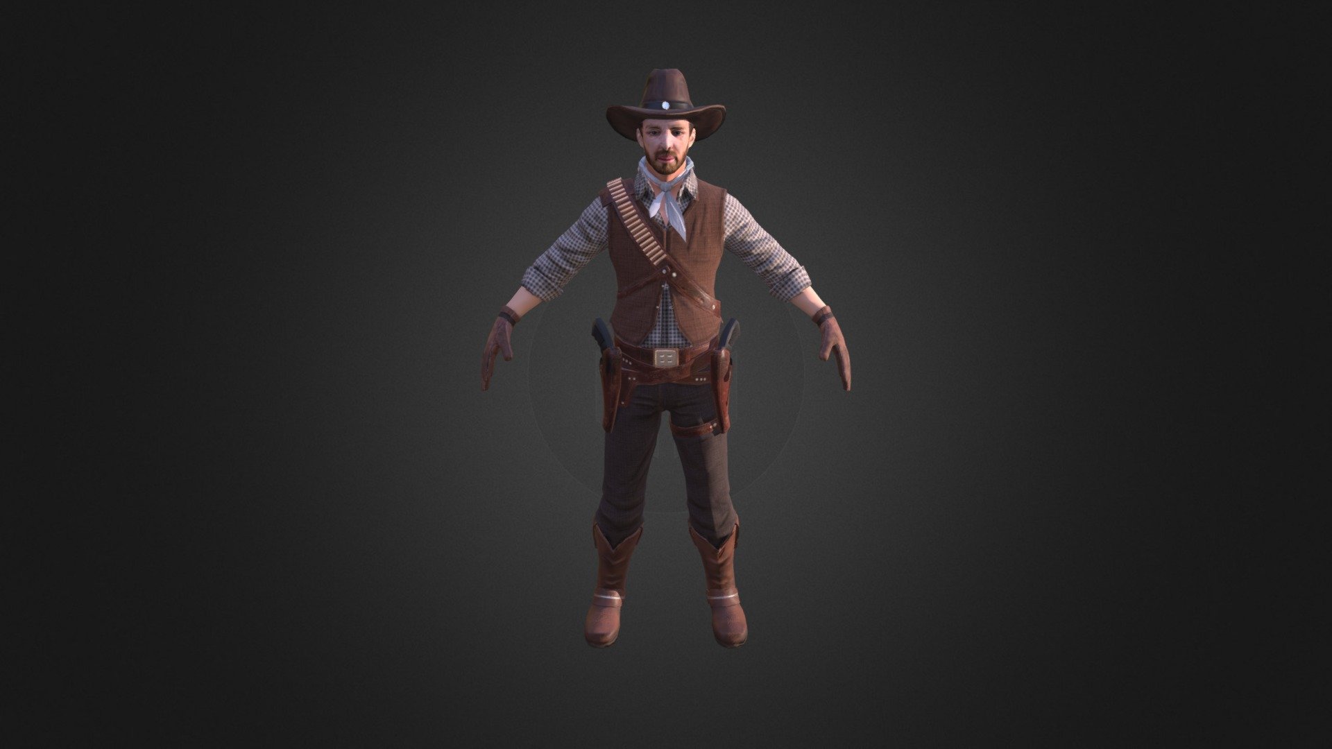 cowboy 3d model