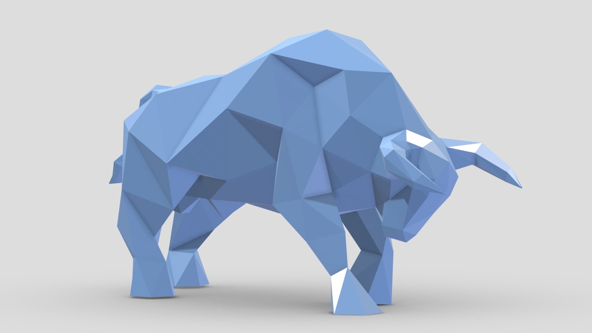 Low Poly Bull 3d model