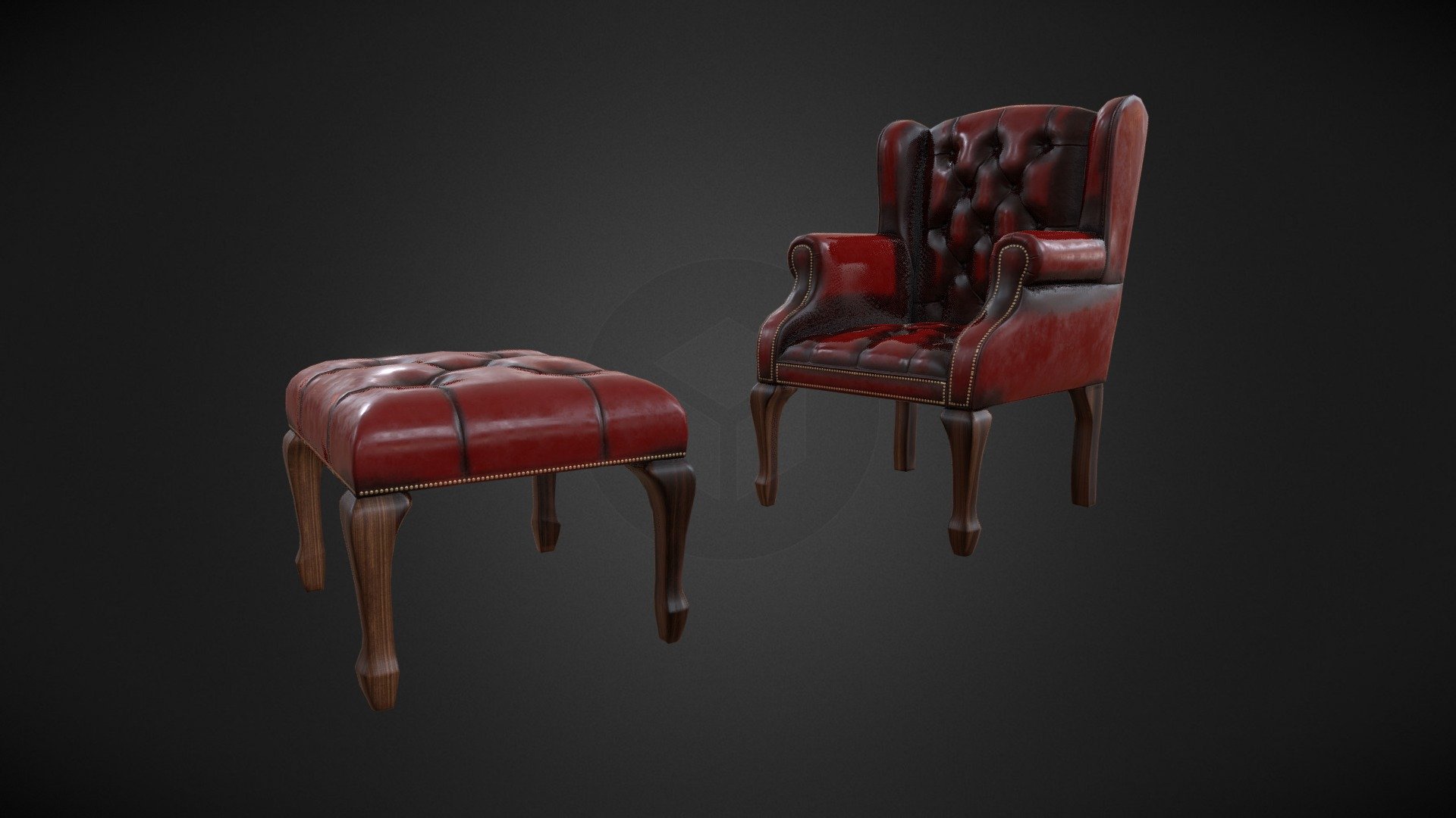 Old classical Chair 3d model