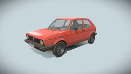 Volkswagen Golf I Low Poly