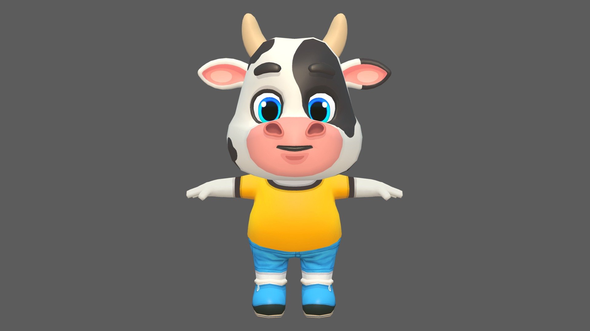 Cow Bull Oxen Animated Rigged 3d model