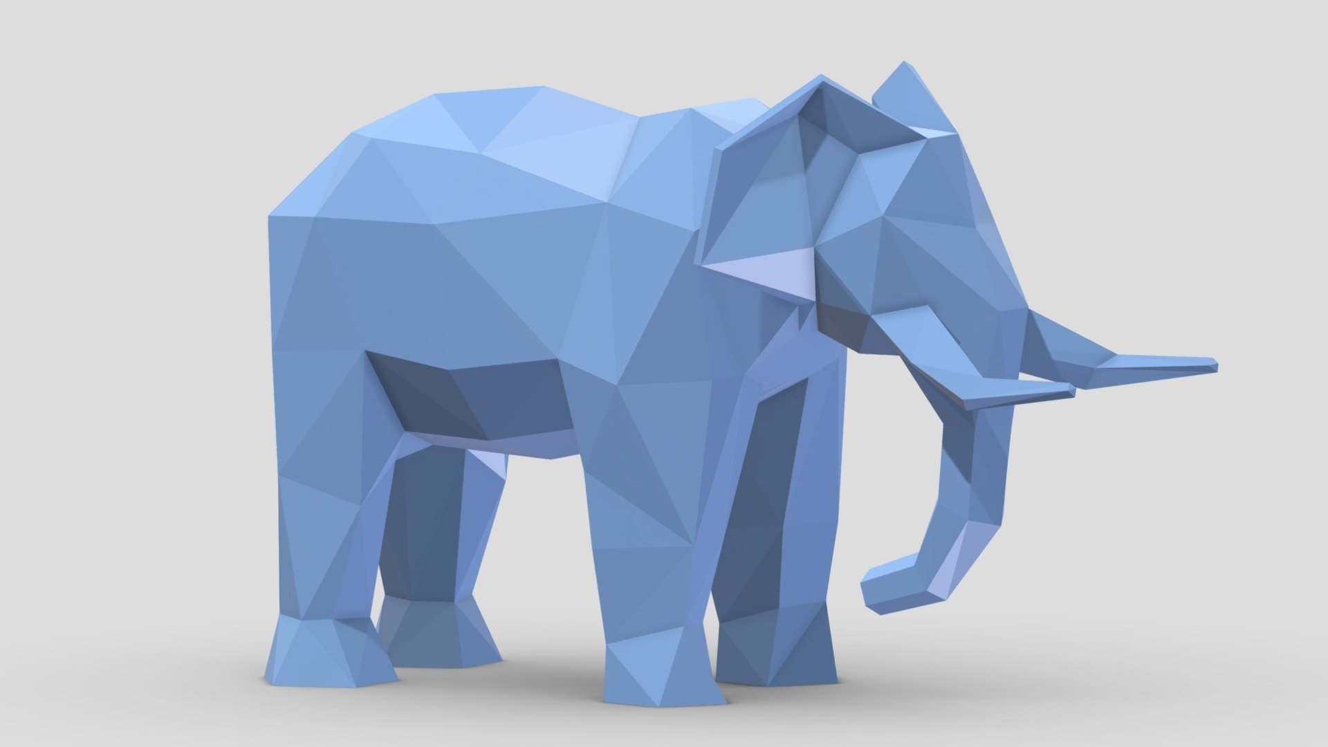 Low Poly Elephant 3d model