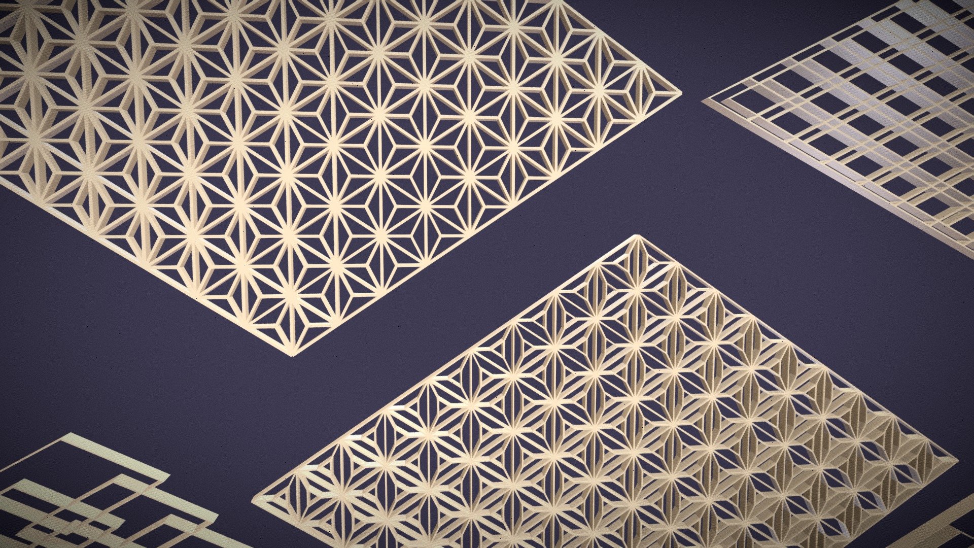 Japanese Geometric Patterns 3d model