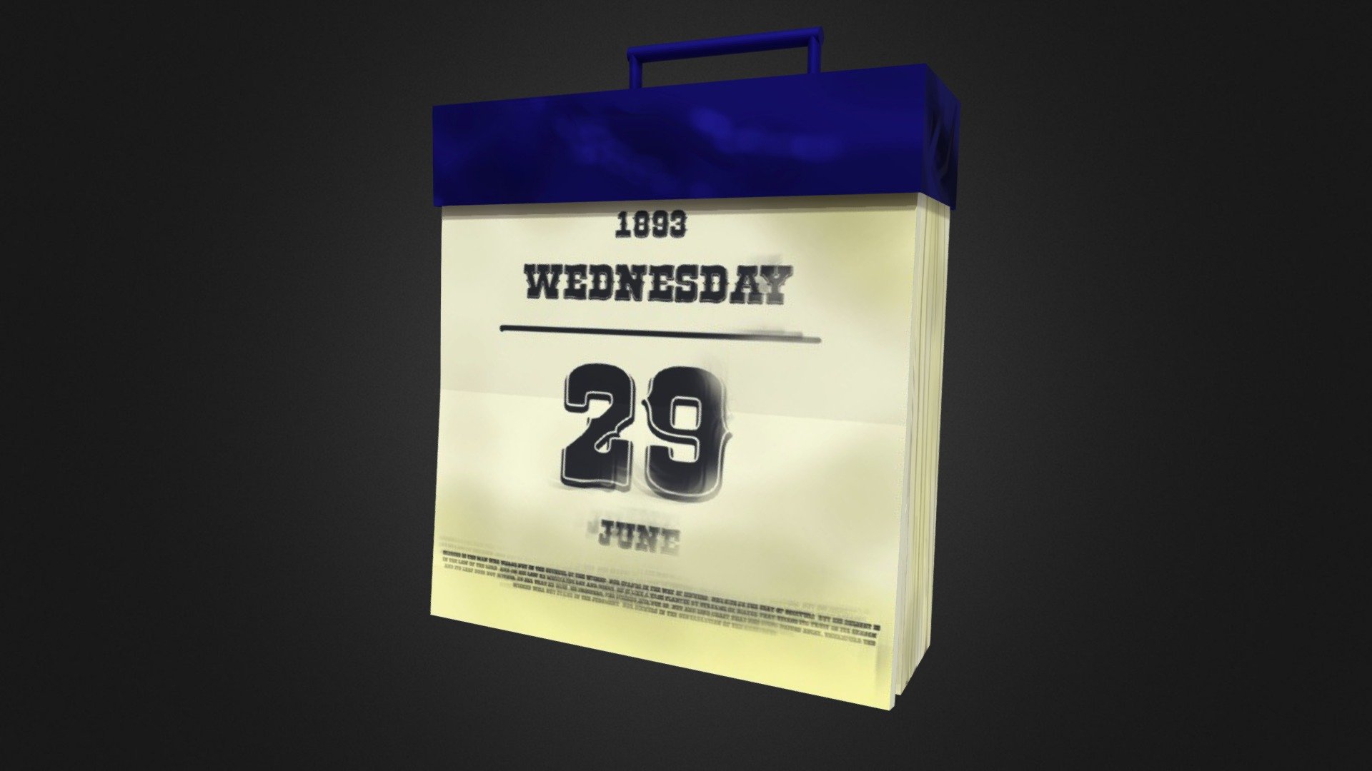 Calendar 3d model