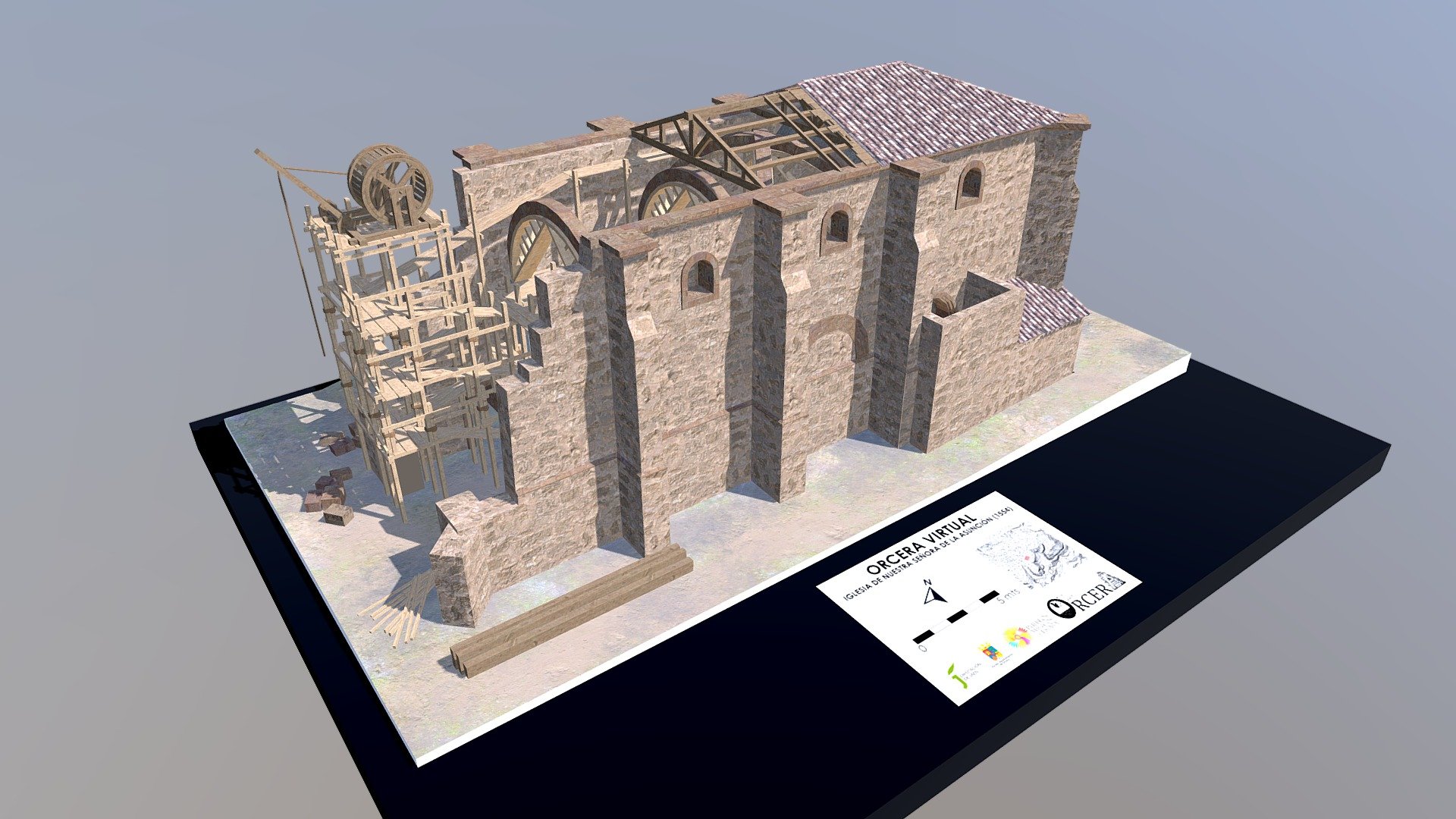 Nuestra Señora de la Asunción en obras (1554) 3d model