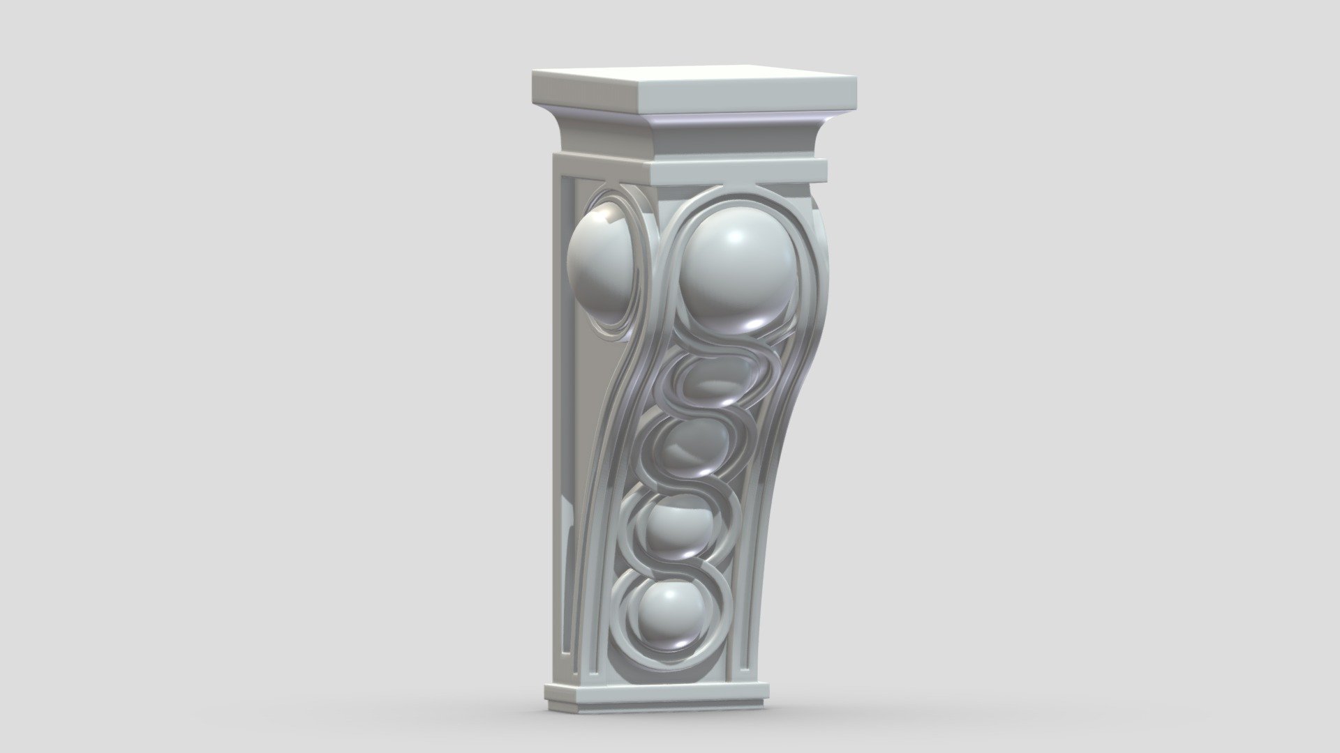 Scroll Corbel 48 3d model