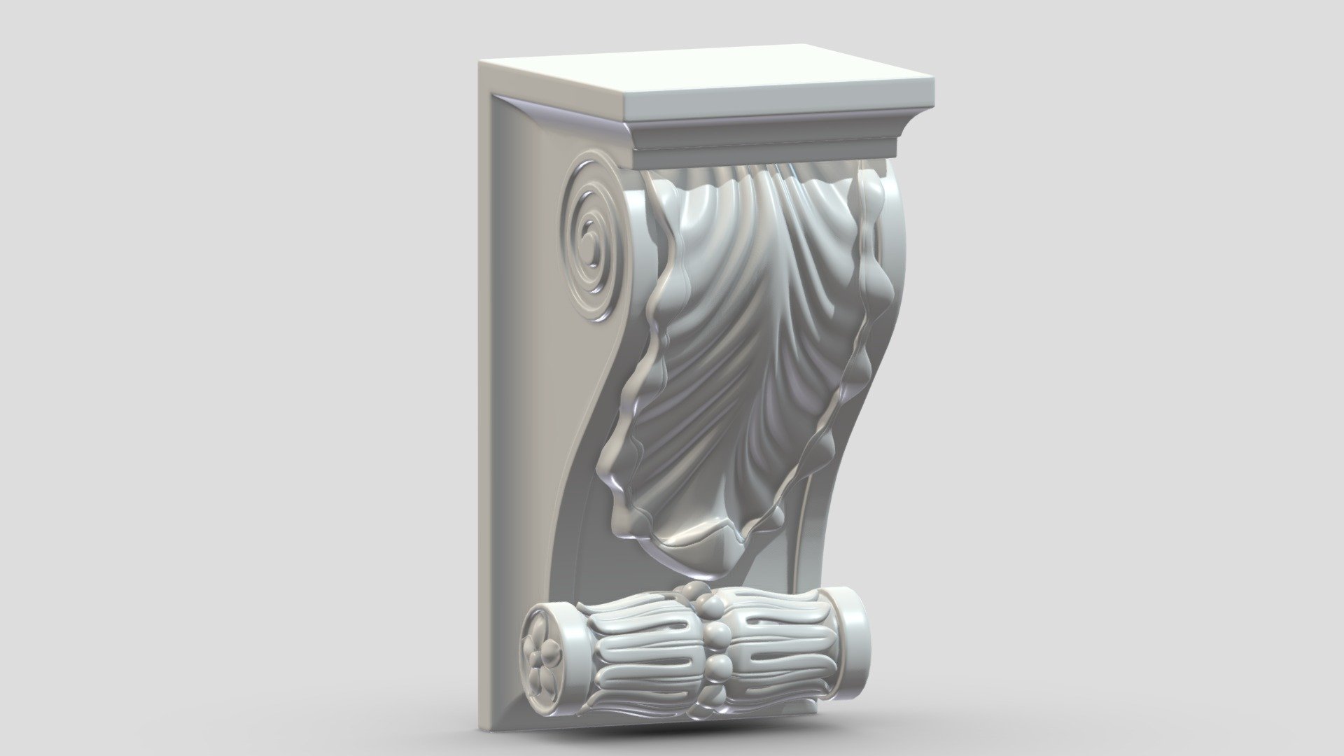 Scroll Corbel 10 3d model