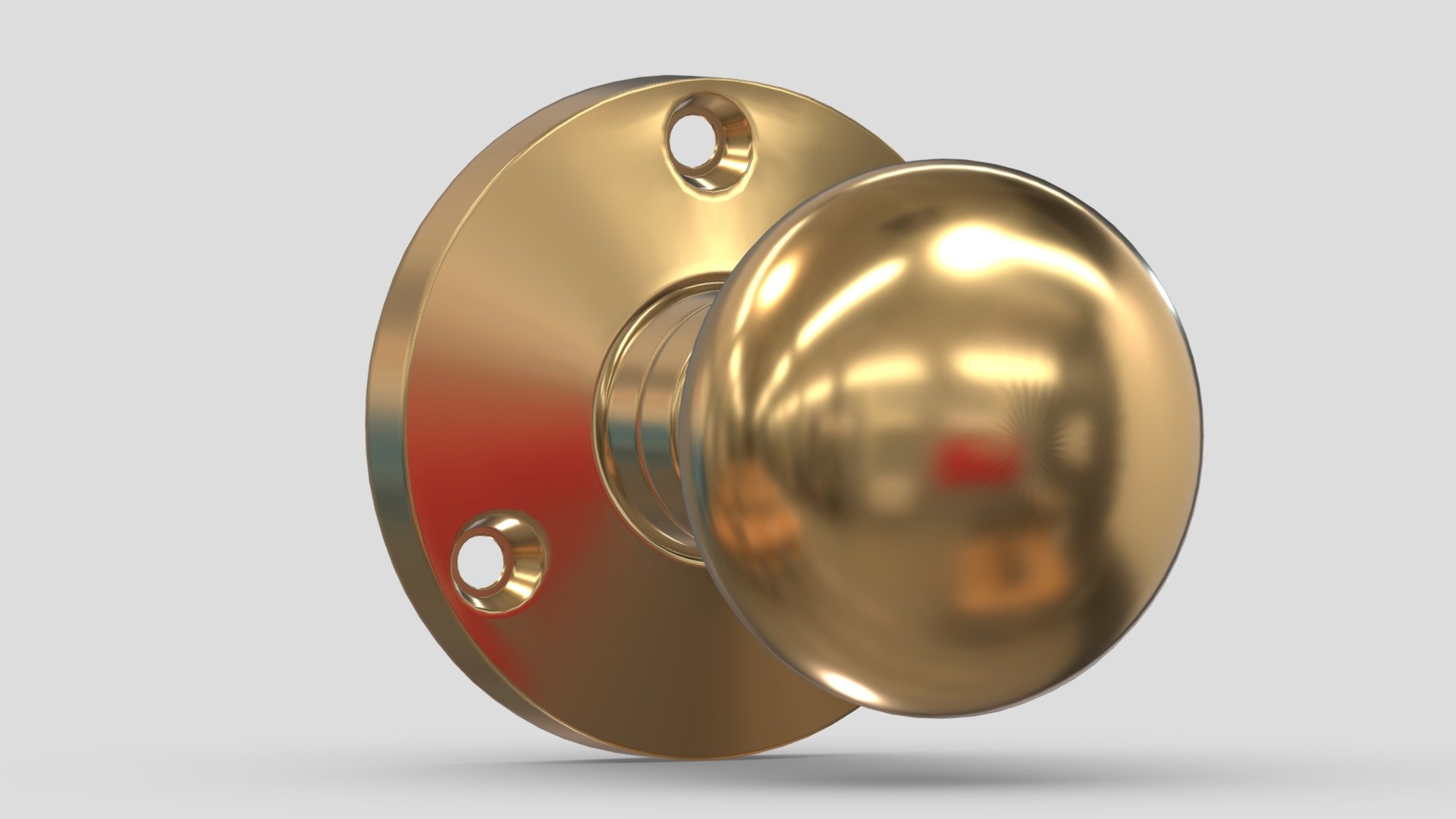 Mushroom Rim Door Knob 3d model