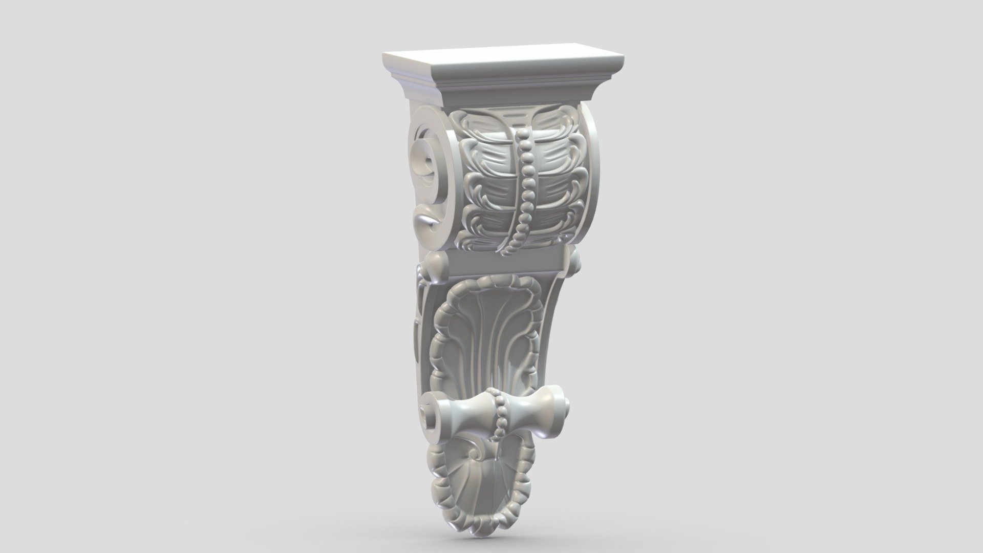 Scroll Corbel 50 3d model