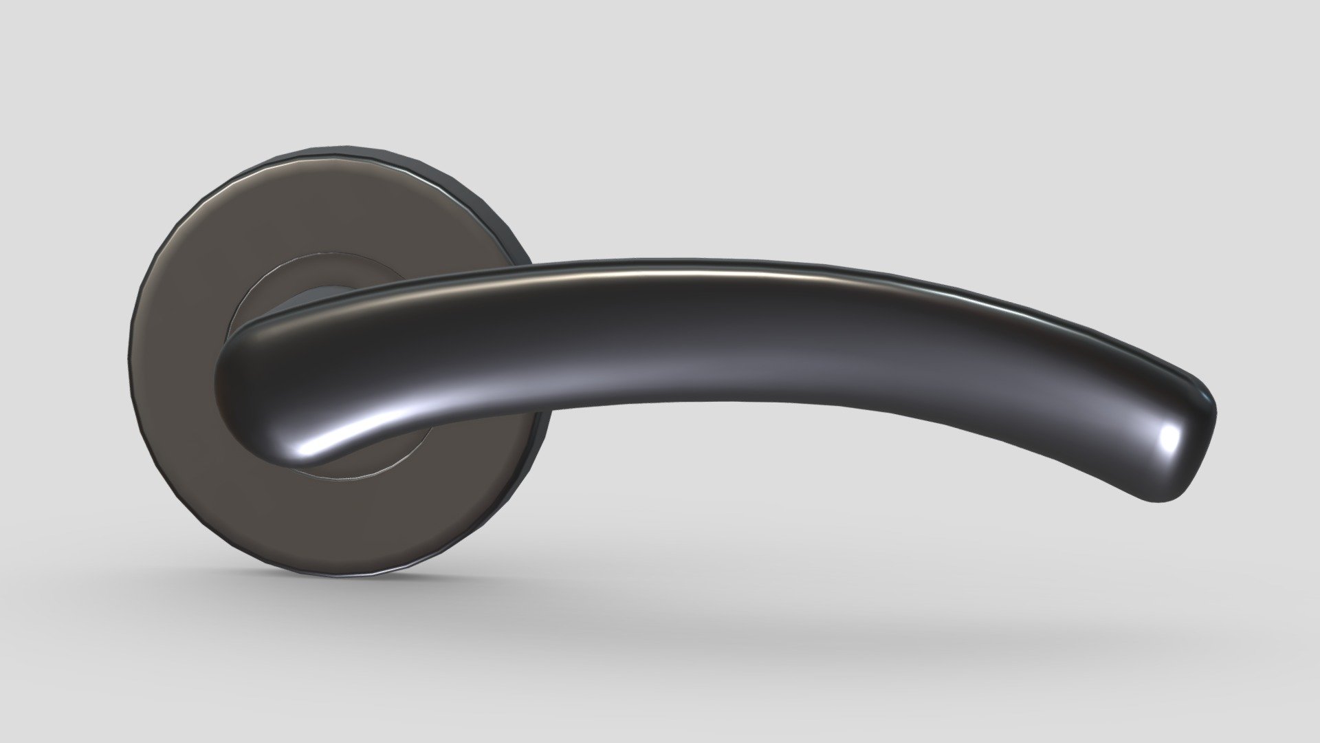 Urfic President Door Handle Matt Black 3d model