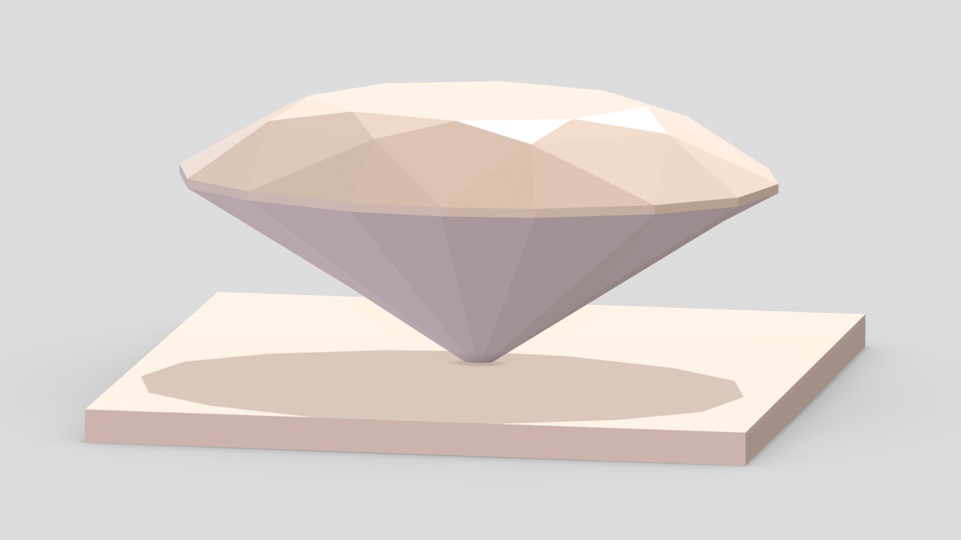 Oval Cut Diamond 3d model