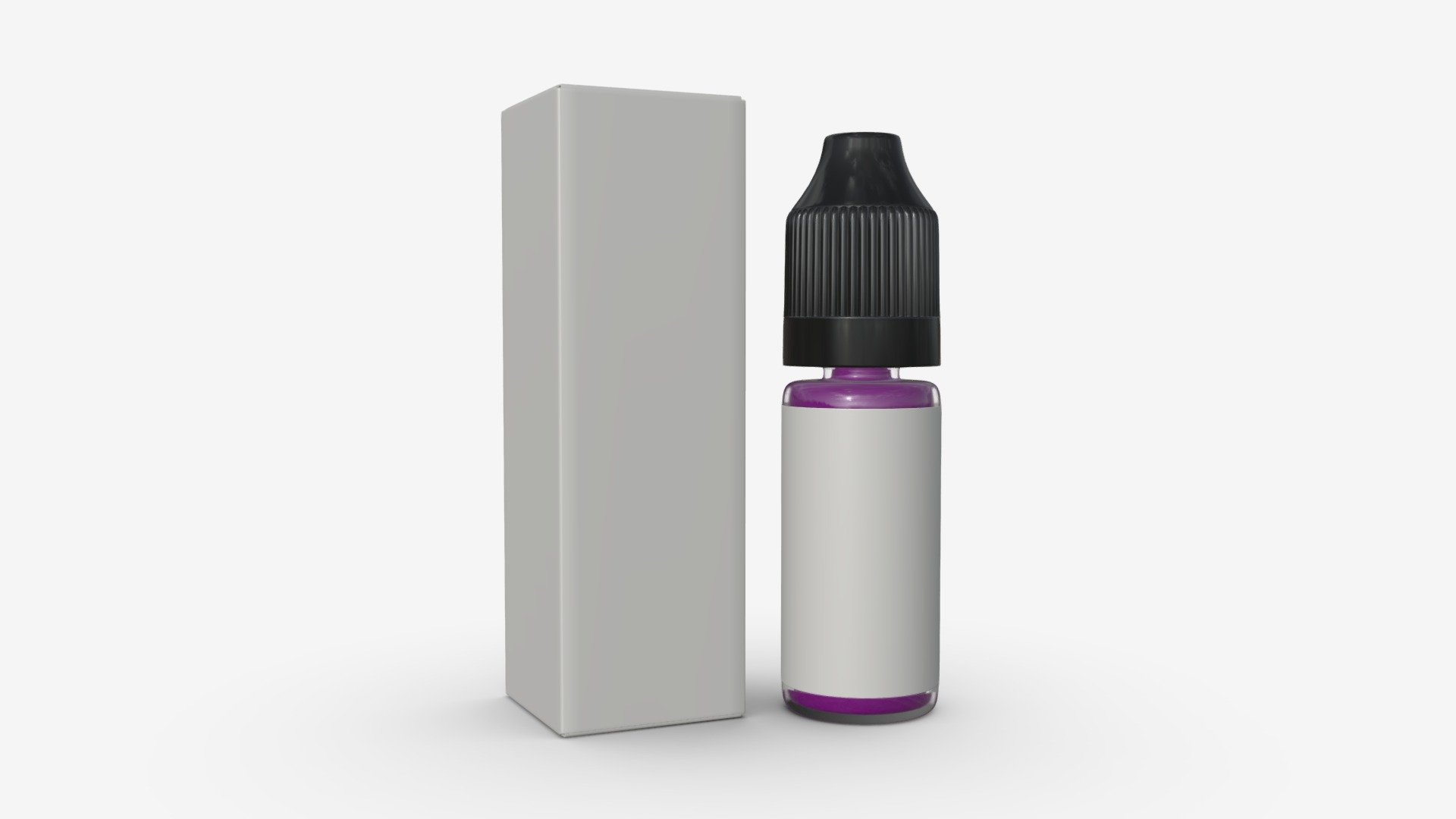 Vapor small liquid bottle with box 3d model