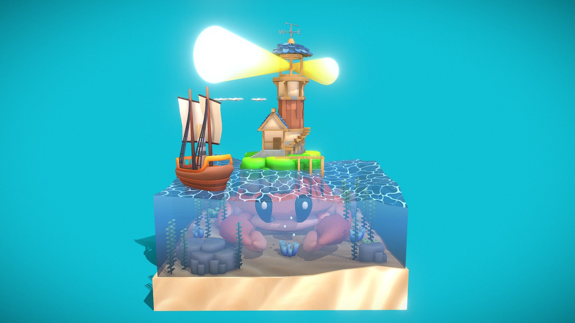 Mr. Crabys Lighthouse 3d model