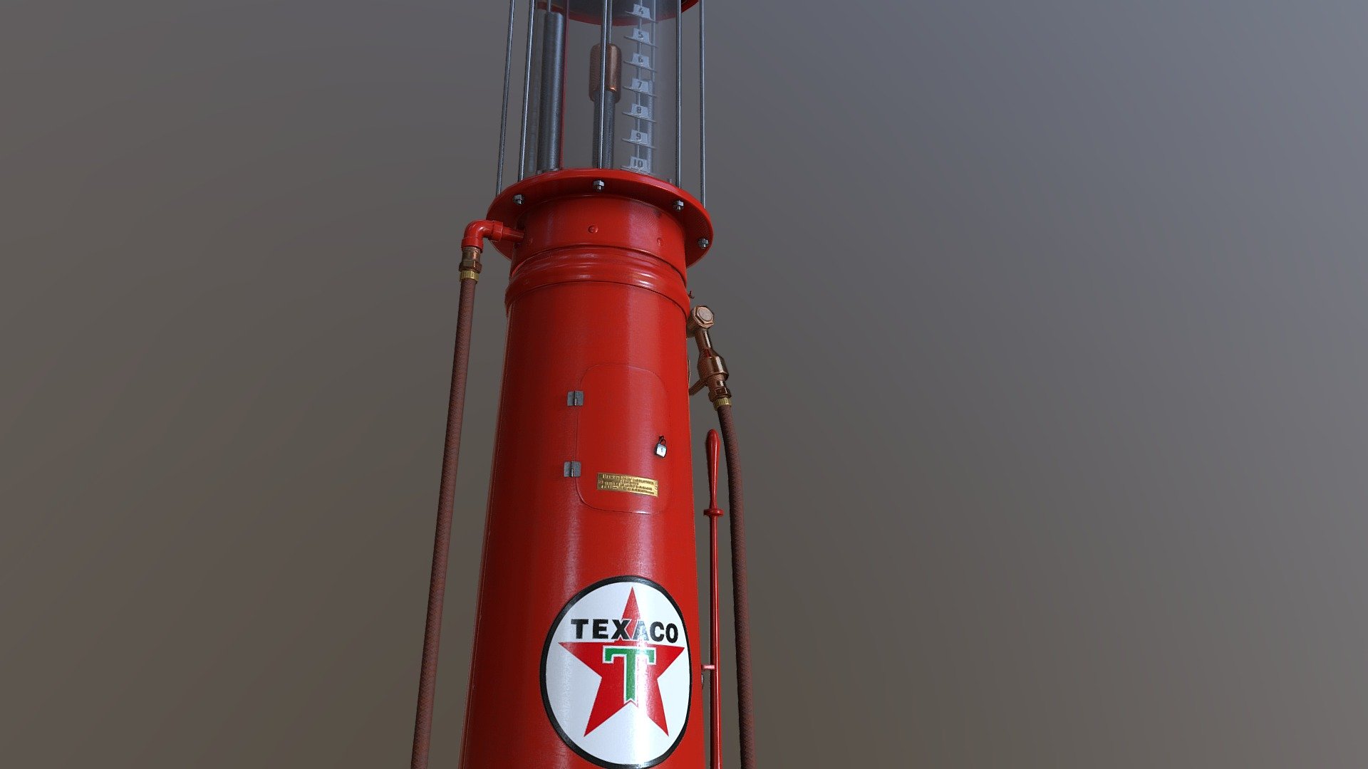 Retro Gas Pump 3d model