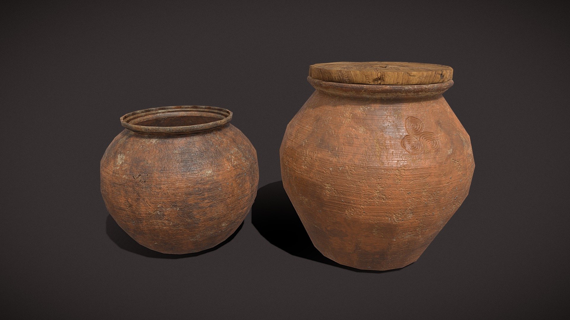 Medieval_Cooking_Pots_FBX 3d model