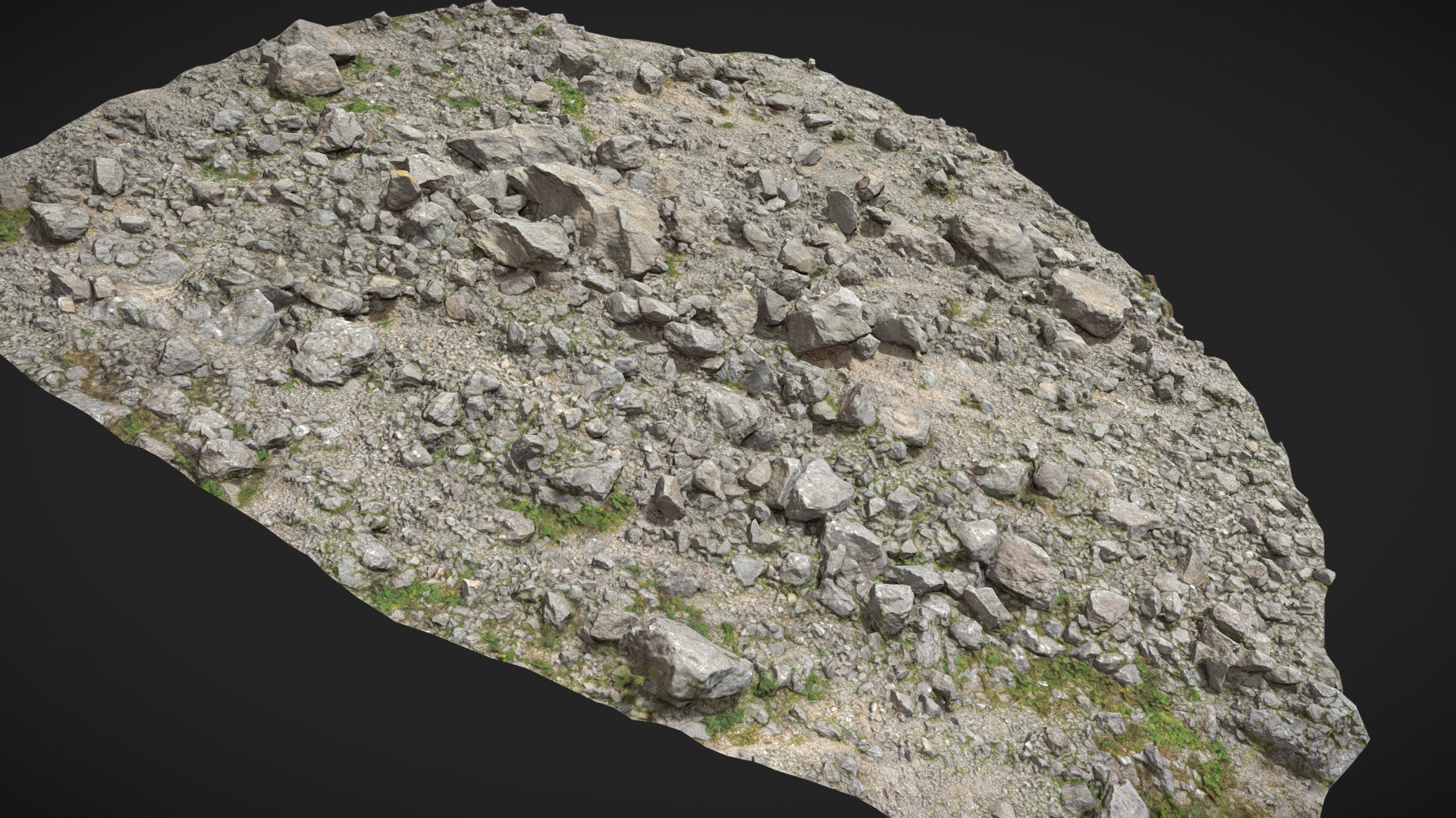 Mountain Rock Slope PBR Scan 3d model