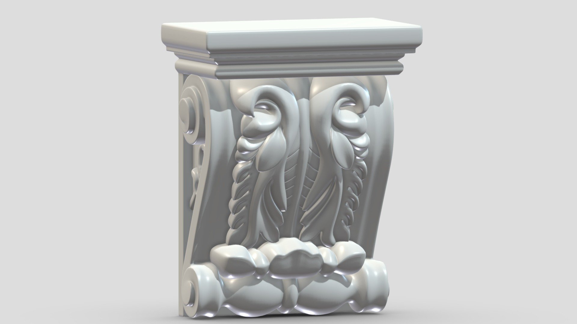 Scroll Corbel 60 3d model