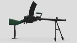 Madsen Machine Gun High-poly