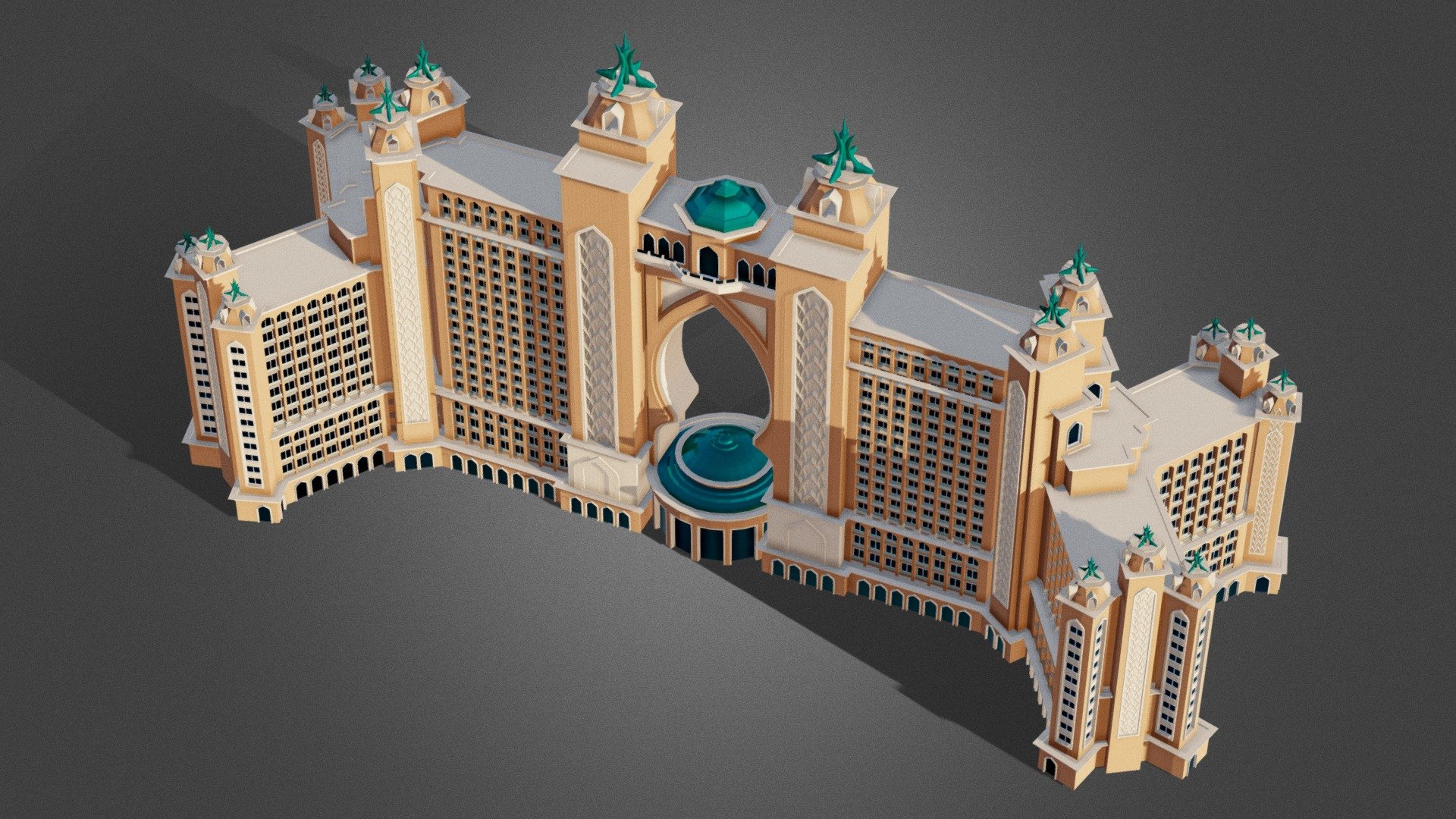 Atlantis Palm Hotel Dubai United Arab Emirates 3d model