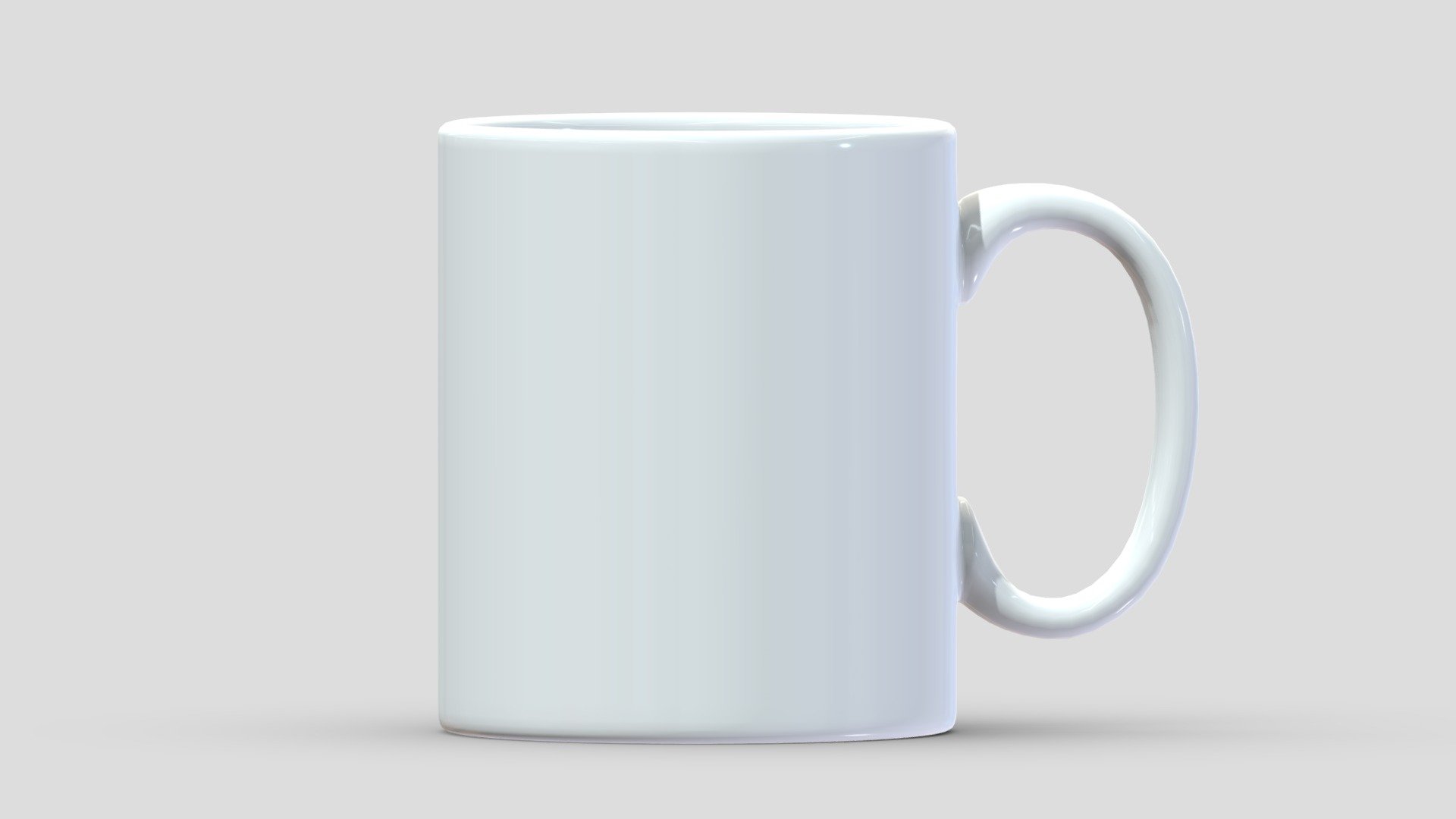 White Mug 3d model