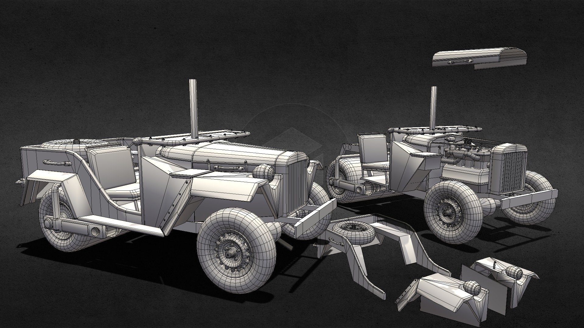 Gaz 67 Roller 3d model