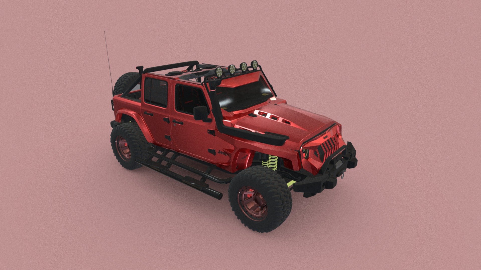 Jeep Wrangler Modified 3d model