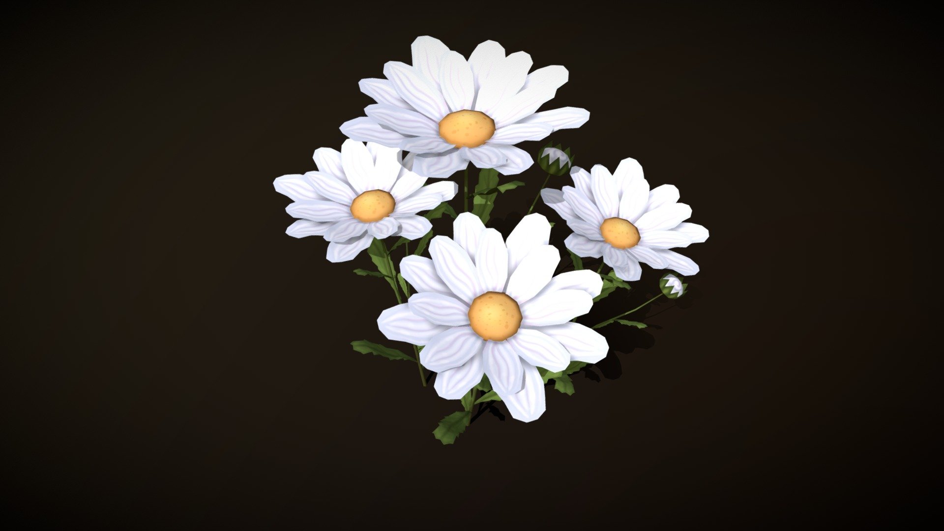 Hand painted flowers  #3December2022Challenge 3d model