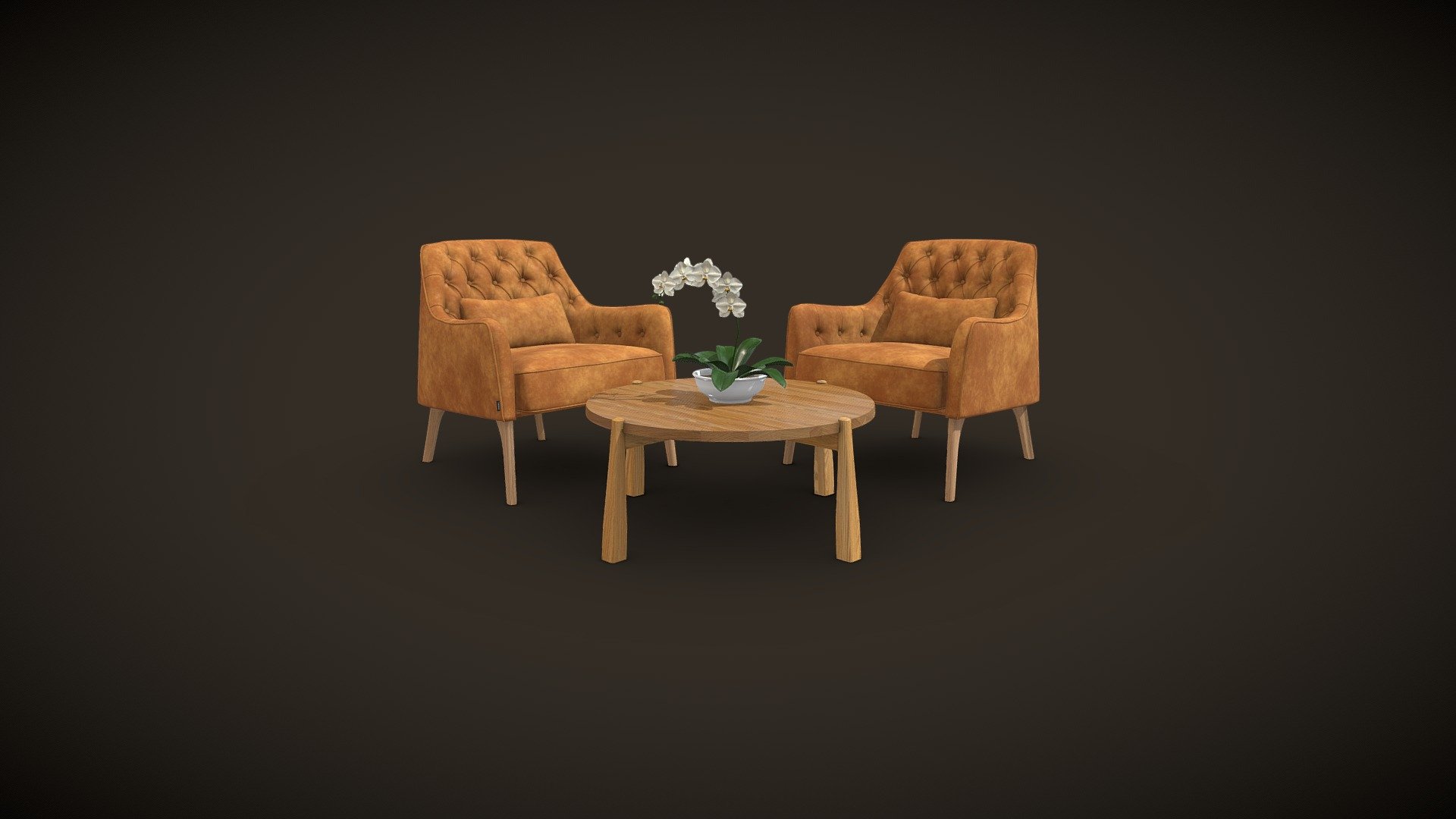 Portland Table Set 3d model