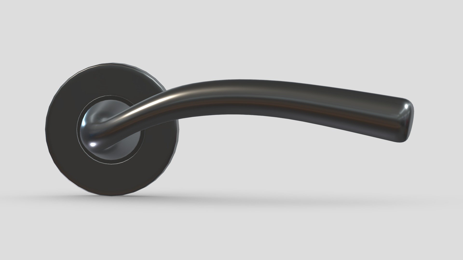 Urfic Winchester Door Handle Matt Black 3d model