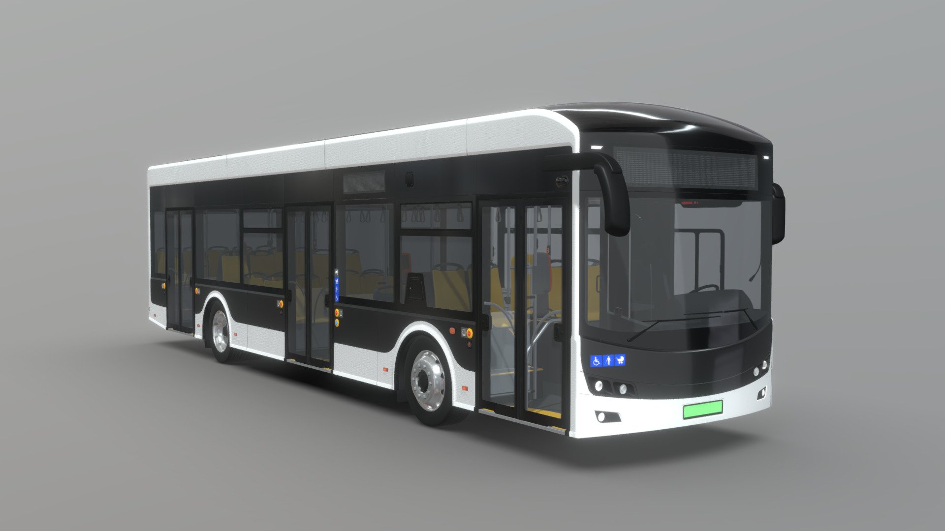 Electric City Bus II Gen [Full Interior] 3d model