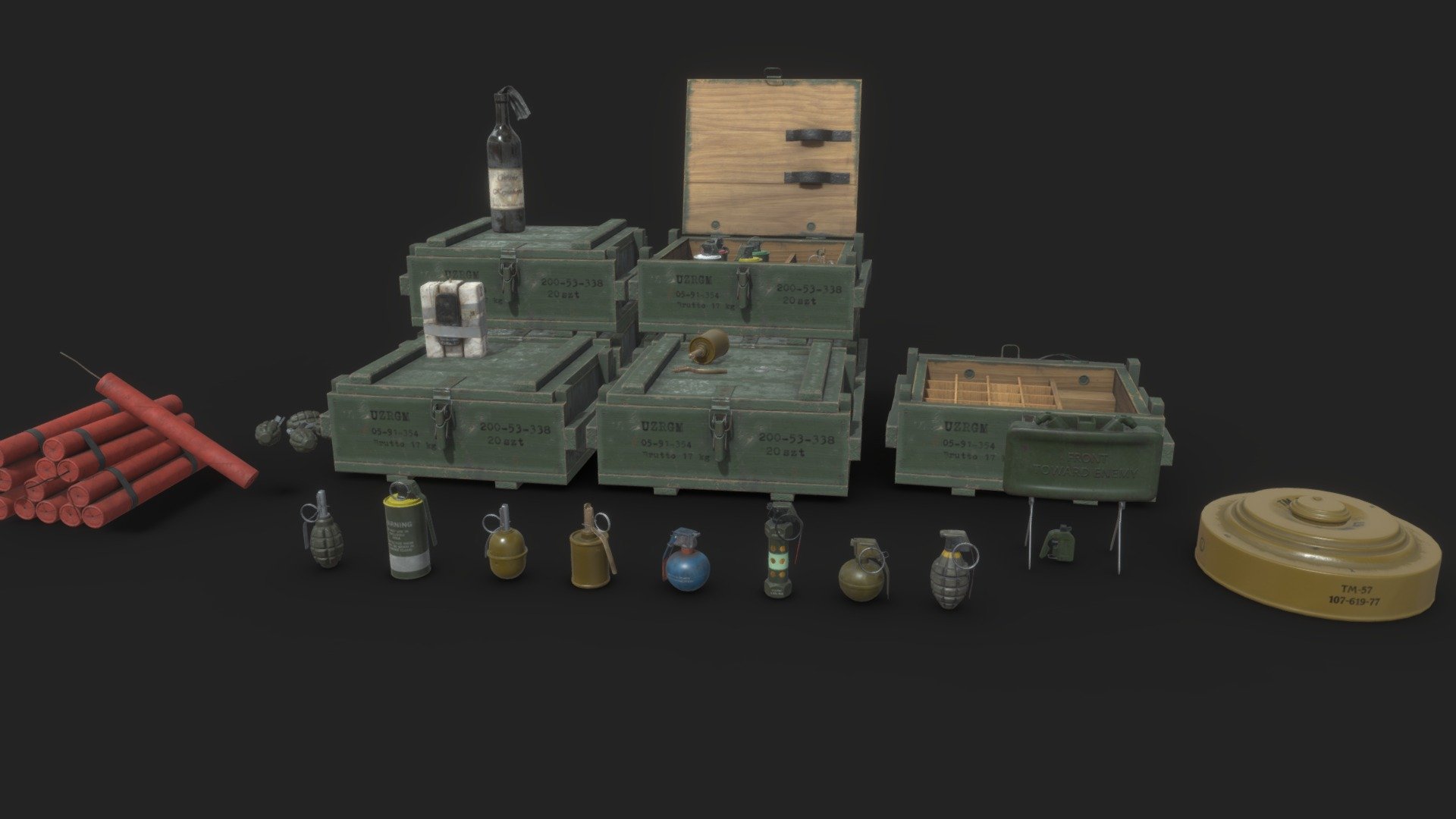 Explosives Pack 3d model