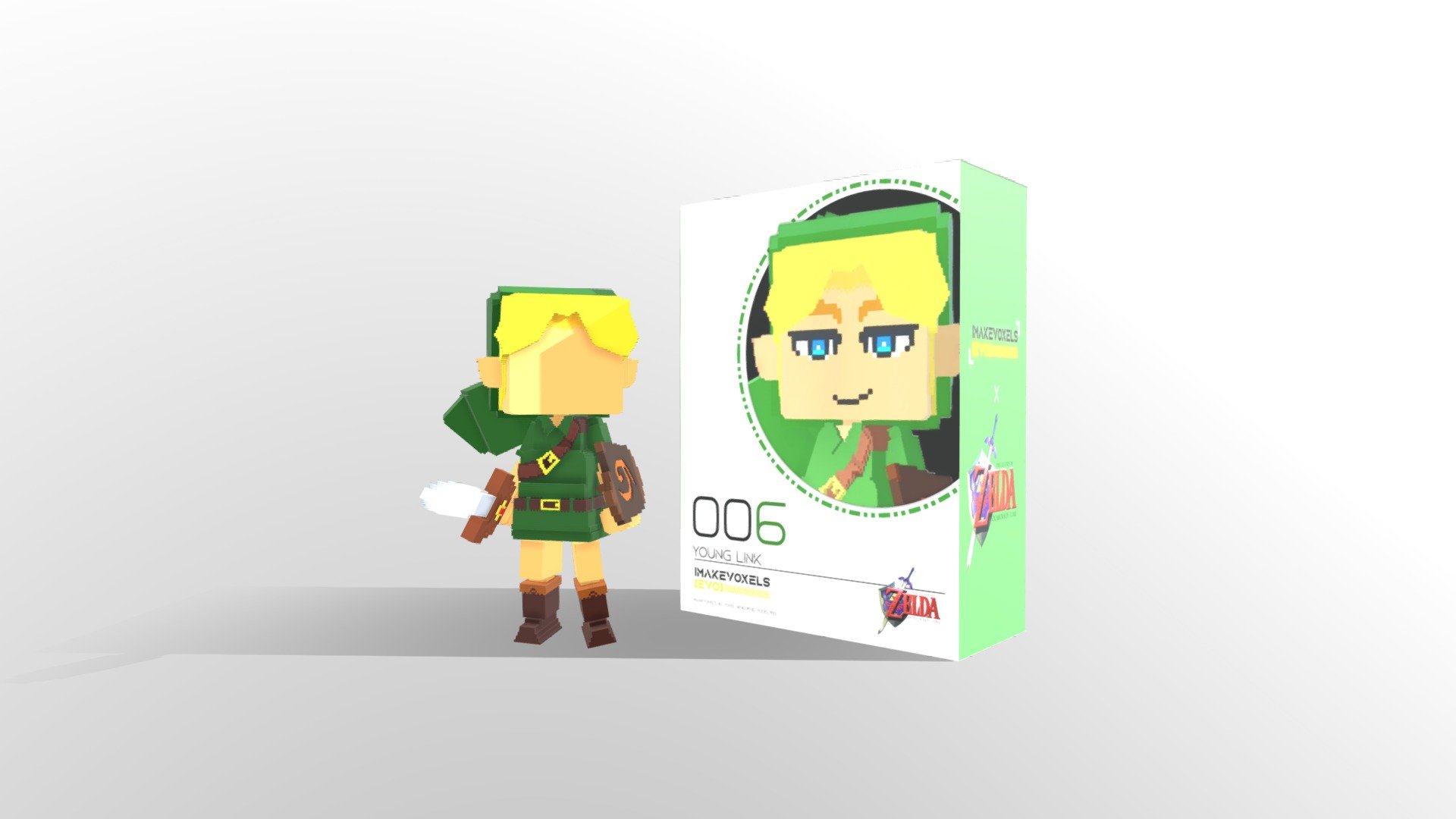 Young Link Voxel Nendoroid 3d model