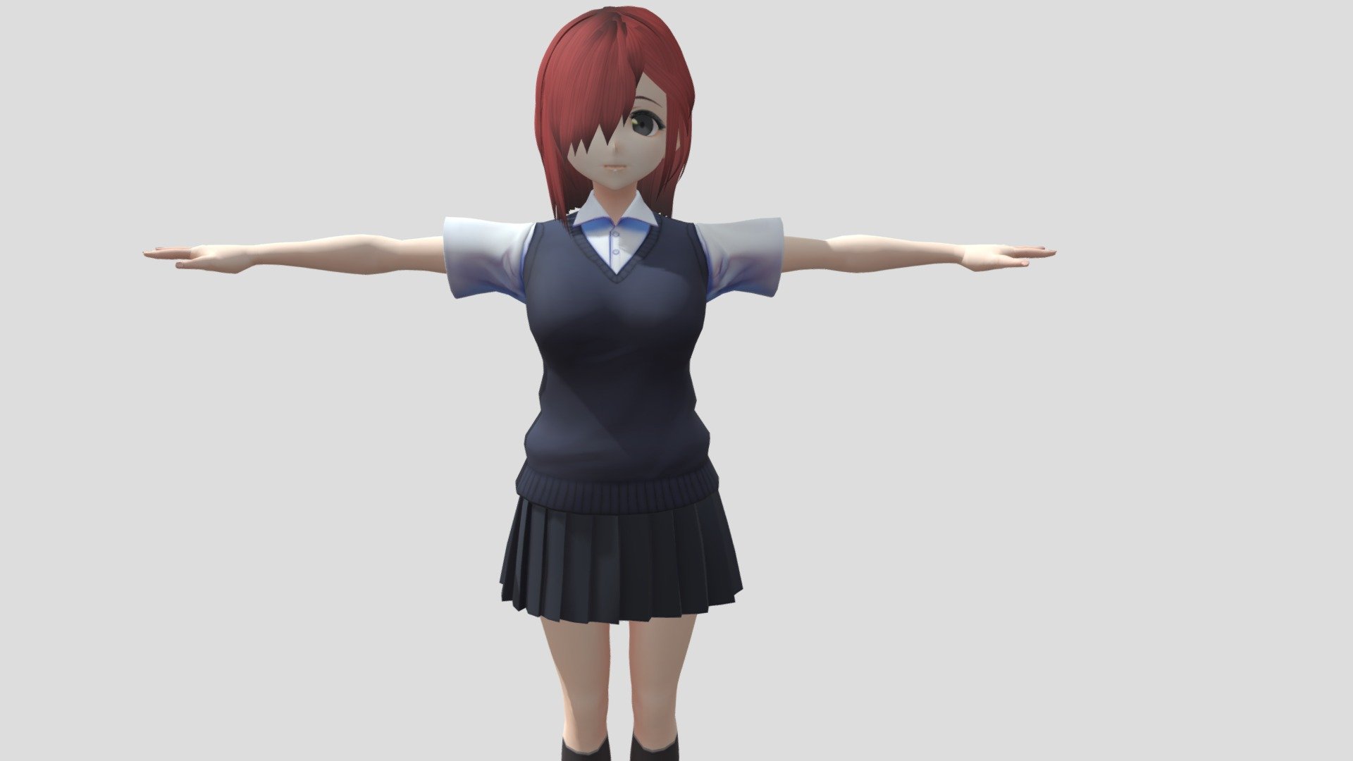 【Anime Character】Ruri (Unity 3D) 3d model