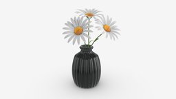 Vase with daisies