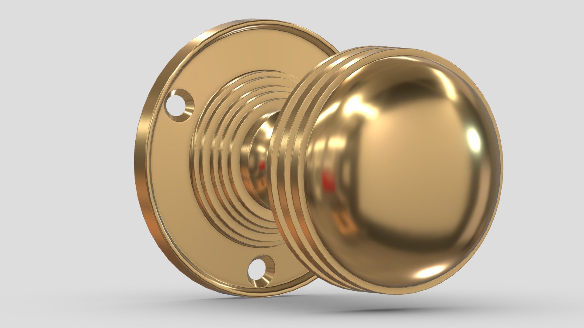 Ringed Mortice Door Knob 3d model